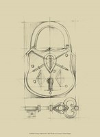 Vintage Padlock III Fine Art Print