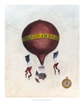Vintage Hot Air Balloons III Framed Print