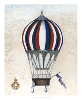 Vintage Hot Air Balloons VI Framed Print