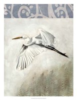 Waterbirds in Mist II Framed Print