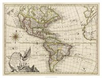 A New Map of America, 1769 Fine Art Print