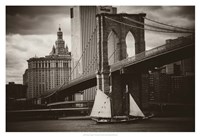 The Sailboat & the Bridge by John Brooknam - 38" x 26"