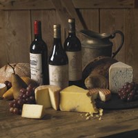 Wine And Cheese 2 Fine Art Print