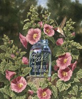 Summer Hollyhocks Fine Art Print