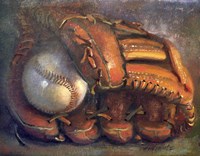 Baseball with Mitt 7 Fine Art Print