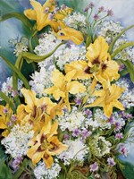 Wild Flowers And Daylilies Fine Art Print