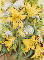 Bright Yellow Lillies Fine Art Print
