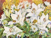 Lilies and Daisys Fine Art Print