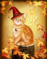Autumn Cat Magic Fine Art Print