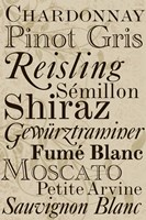 White Wine Typography Fine Art Print