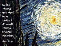 Great Things - Van Gogh Quote 1 by Quote Master - various sizes