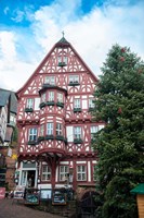 Half-Timber Hotel during Christmas Fine Art Print