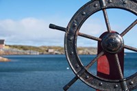 Harbor and Boat Wheel Fine Art Print