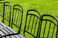 Park Benches in Palace Gardens, Austria Fine Art Print