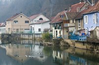 Doubs River Valley, Canal Town, France Fine Art Print