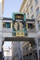 Anchor Clock at Hoher Markt Fine Art Print