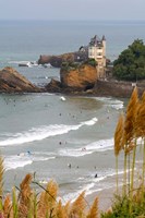 Surfers on the Bay of Biscay, France Fine Art Print