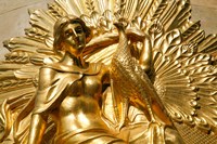 Golden Statuary, Commerz Bank in Leipzig Fine Art Print