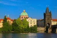 Charles Bridge by Vltava Rive Fine Art Print