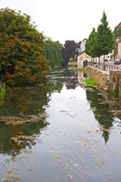 River Serein Flowing Through Chablis in Bourgogne, France Fine Art Print