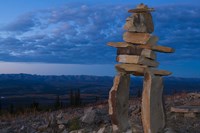 Inukshuk in Ogilvie Mountains Fine Art Print