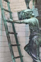 Belgium, Statues and Cathedral Fine Art Print