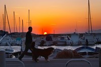 Harbour Boats Moored at Sunset, France Fine Art Print