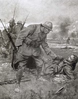 World War I, Battle of Champagne, France Fine Art Print