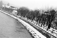 River Salzach in Winter Fine Art Print