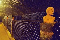 Sculptured Heads in Cellar, Thummerer Winery Fine Art Print
