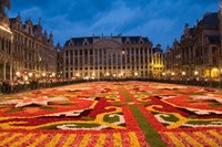 Night View of the Grand Place, Belgium Fine Art Print