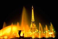 Fountain at the Eiffel Tower, Paris, France Fine Art Print