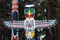British Columbia First Nation Totems Fine Art Print