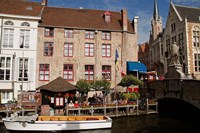 Canal Cafe, Bruges, Belgium Fine Art Print