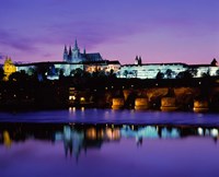 Hradcany Palace and Vltava River Fine Art Print