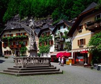 Village of Hallstatt, Salzkammergut, Austria Fine Art Print