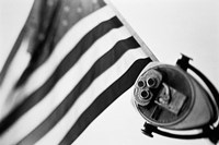 Black and White American Flag Fine Art Print
