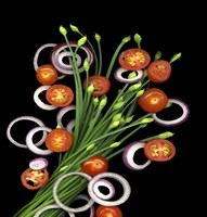 Chive Blossoms, Tomatoes & Onion Fine Art Print