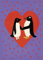 Valentine Penguins Fine Art Print
