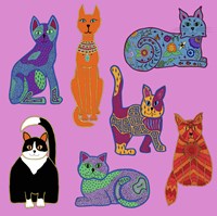 7 Cats Fine Art Print