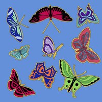 9 Butterflies Fine Art Print