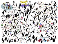 Party Penguins Fine Art Print