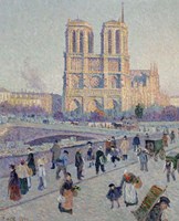 The Quai Saint-Michel And Notre-Dame, Paris 1901 Fine Art Print
