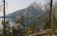 Mountain And Lake In Teton Fine Art Print
