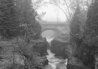 Bridge Over Rocks Black And White Fine Art Print