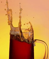 Beer Mug And Splashing Foam Fine Art Print