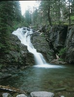 Glacier National Park Waterfall 8 Fine Art Print