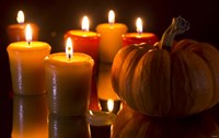 Pumpkins And Candles Fine Art Print