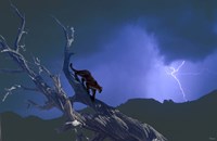 Dark Skies Of The Badlands Fine Art Print