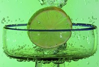 Margarita Glass And Lemon Splash Fine Art Print